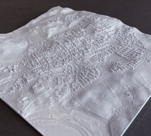 3D Printed City Map - Your home in the center
