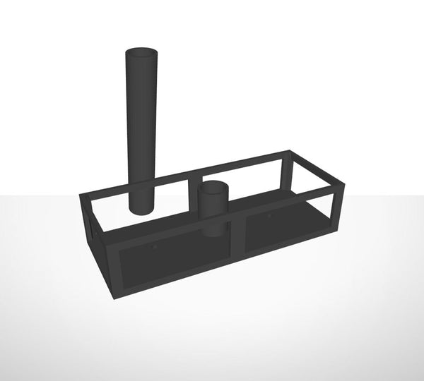 Smart 3D-printed tray for shower rod (without screws)