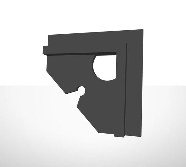 Right angled combi screw template 10/25 mm