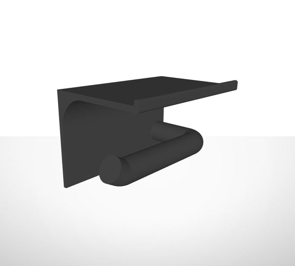 Toilet paper holder with shelf