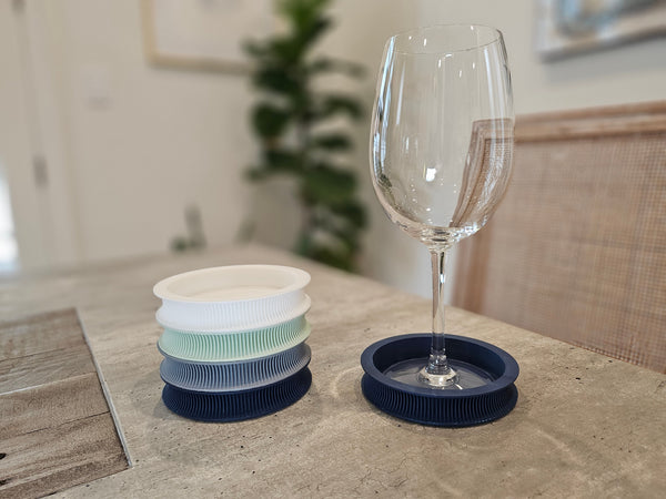 Wine glass coaster